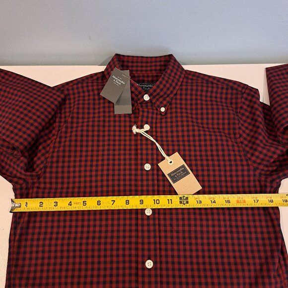 Abercrombie & Fitch Men's XS Stretch Poplin Long Sleeve Button Down New With Tag - Picture 9 of 13